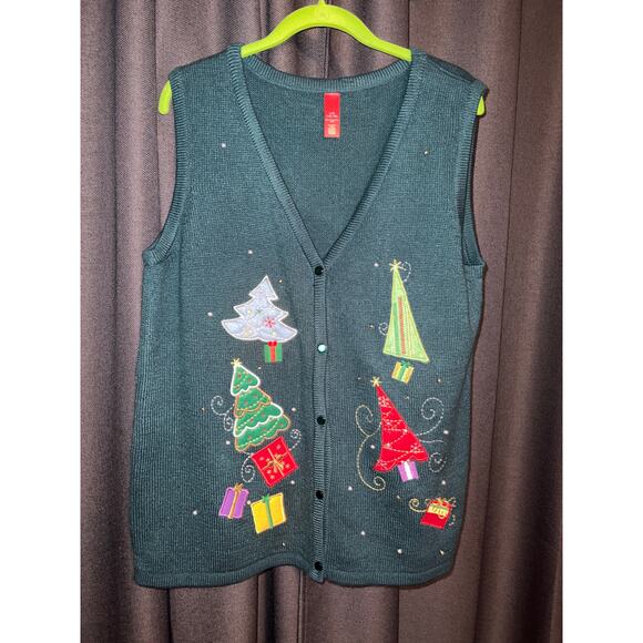 Ugly Christmas Sweater Xmas Size Large Vest - Picture 1 of 3